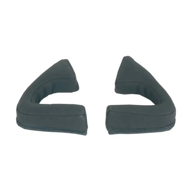 Black padded triangular ear cushions for champion ventair harness offering comfort and support for pro-lite deluxe helmets