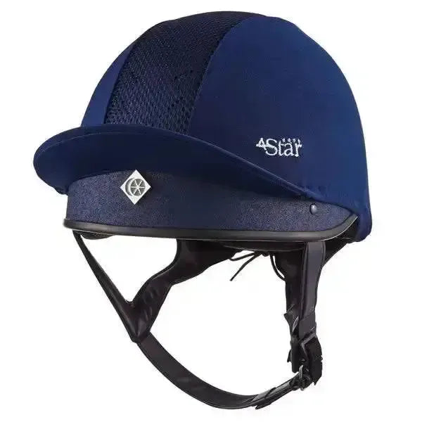 Charles Owen 4Star Riding Hat 54cm (0 1/2 Or 6 5/8) Navy Horse Riding Helmet