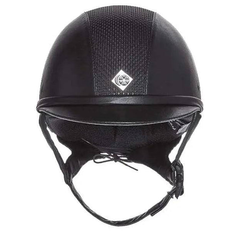 Charles Owen AYR8 Plus Leather Look Riding Hats 54cm Black Charles Owen Riding Hats Barnstaple Equestrian Supplies
