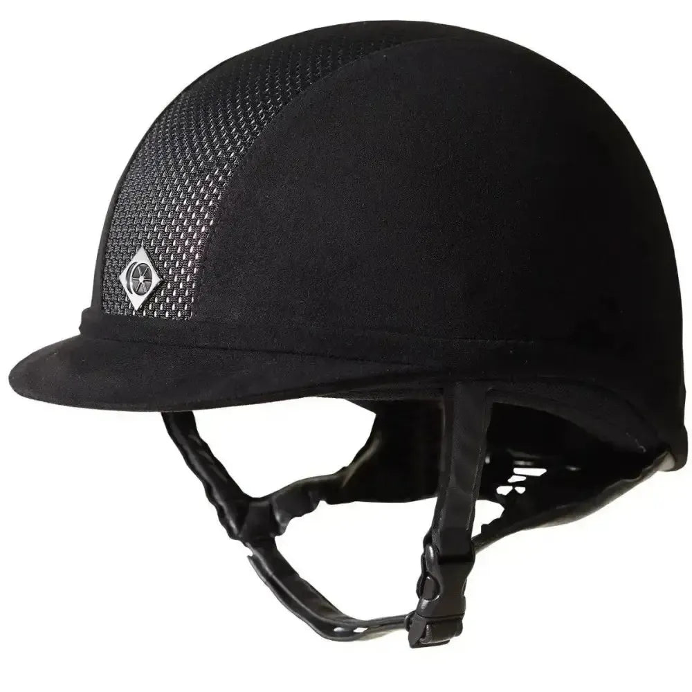 Charles Owen AYR8 Plus Riding Hat Black / Silver 54Cm (0 1/2 Or 6 5/8) Standard Riding Hats