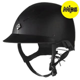Charles Owen AyrBrush Peaked Riding Helmet With Pinstripe MYPS Small 52Cm - 55Cm Standard Black Riding Hats