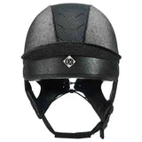 Black charles owen esme cosmic js1 pro riding hat with textured matte finish and central mesh ventilation panel