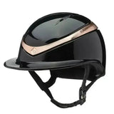 Charles Owen Halo Riding Helmet Gloss Black Shell Small Rose Gold Riding Hats