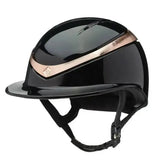 Charles Owen Halo Riding Helmet Gloss Black Shell Small Rose Gold Riding Hats