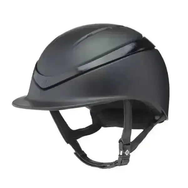 Charles Owen Halo Riding Helmet Matt Black Shell Small Black Gloss Riding Hats