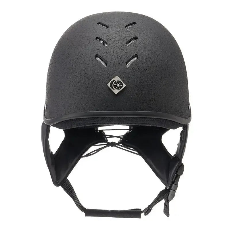 Charles Owen JS1 Pro Riding Hat With Badge Black 54Cm (0 1/2 Or 6 5/8) Horse Riding Helmet