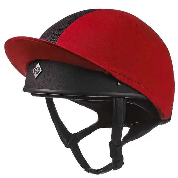 Charles Owen Pro 11 Plus Hat Silks Riding Hat Covers Red Small Hat Silks Barnstaple Equestrian Supplies