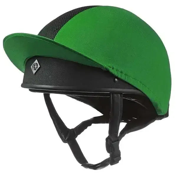 Charles Owen Pro 11 Plus Hat Silks Riding Hat Covers Apple Green Large Hat Silks