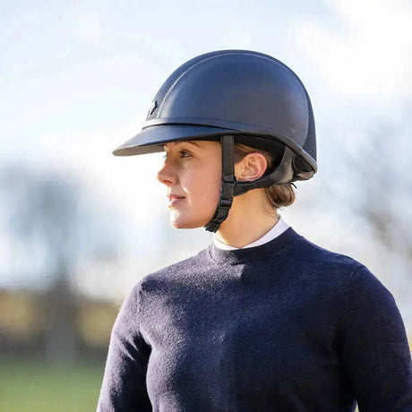 Charles Owen SP8 Plus Leather Look Riding Hats Black 54 Charles Owen Riding Hats Barnstaple Equestrian Supplies