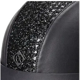 Charles Owen SP8 Plus Leather Look Sparkly Riding Hat Black Sparkly 54 Riding Hats