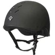 Black matte charles owen young riders riding hat with diamond logo perfect starter riding helmet