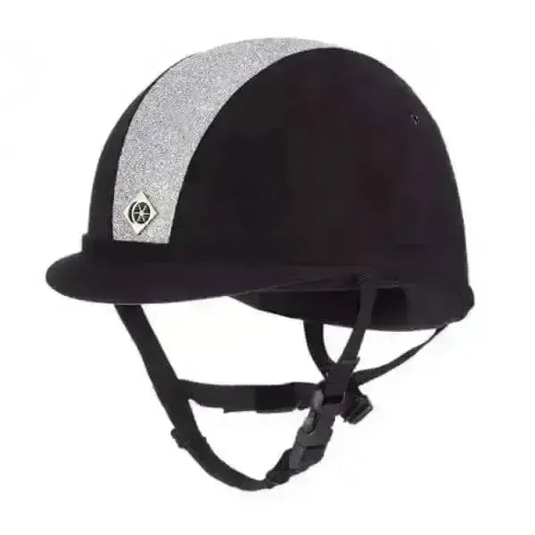 Charles Owen YR8 Sparkly Riding Hat 52 cm (00 1/2 Or 6 3/8) Standard Black / Silver Riding Hats