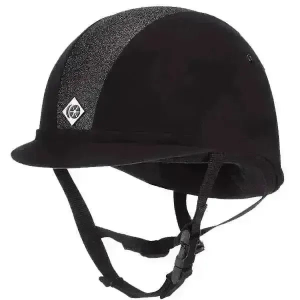 Charles Owen YR8 Sparkly Riding Hat 52 cm (00 1/2 Or 6 3/8) Standard Black / Black Riding Hats