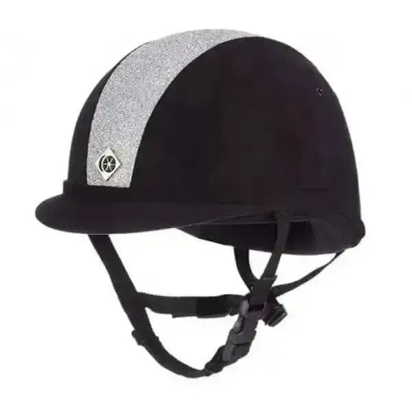 Charles Owen YR8 Sparkly Riding Hat 52Cm (00 1/2 Or 6 3/8) Standard Black / Silver Riding Hats