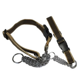 Check Chain Collar Brown Small 