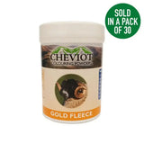 Cheviot sheep colouring professional colouring powder in gold fleece in a white plastic container with orange label