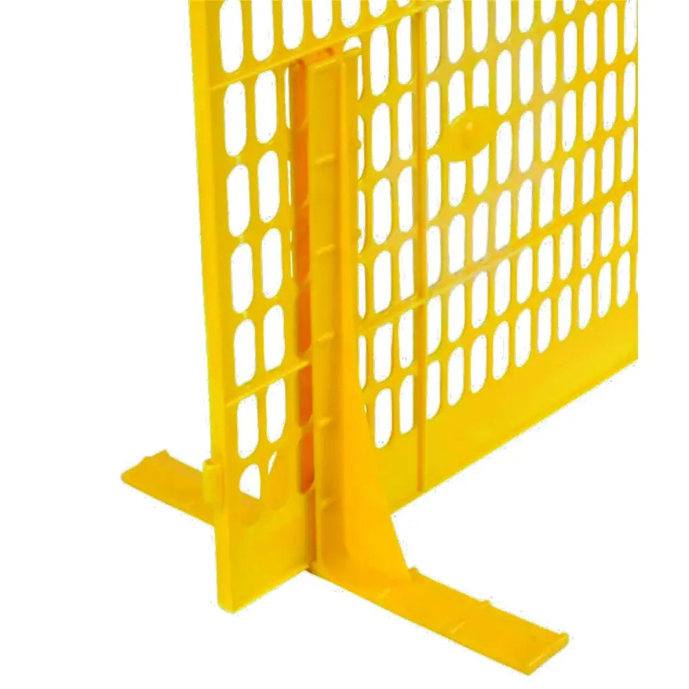 Bright yellow plastic chicktec chick surround panels legs with oval cutouts and sturdy base for chick surround panels