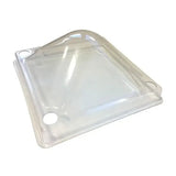 Chicktec comfort clear plastic dome cover with rounded edges and four mounting holes for secure installation