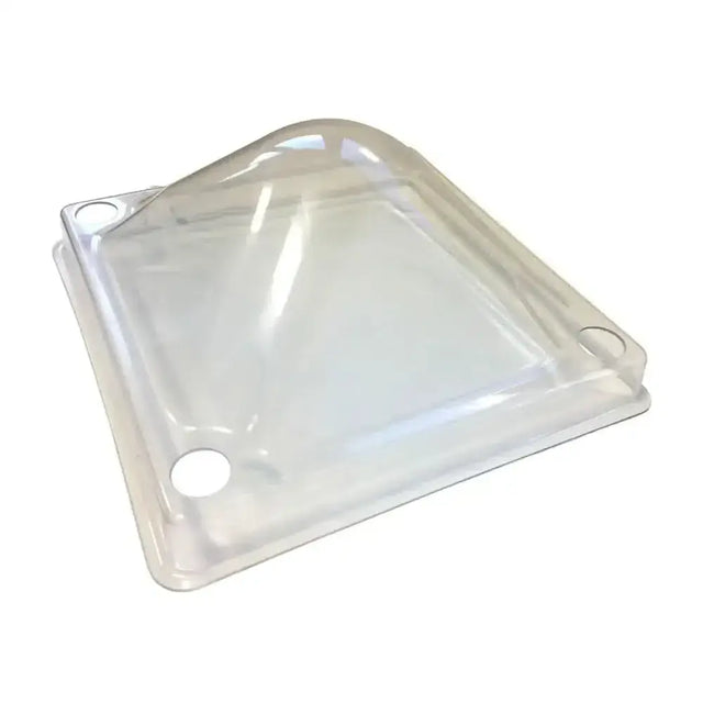 Chicktec comfort clear plastic dome cover with rounded edges and four mounting holes for secure installation