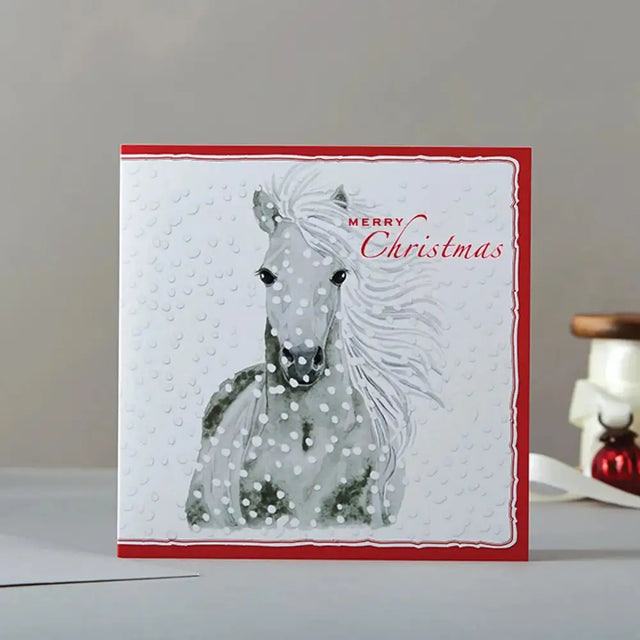 Deckled Edge Christmas Card Rosa Merry Christmas Gift Cards Barnstaple Equestrian Supplies