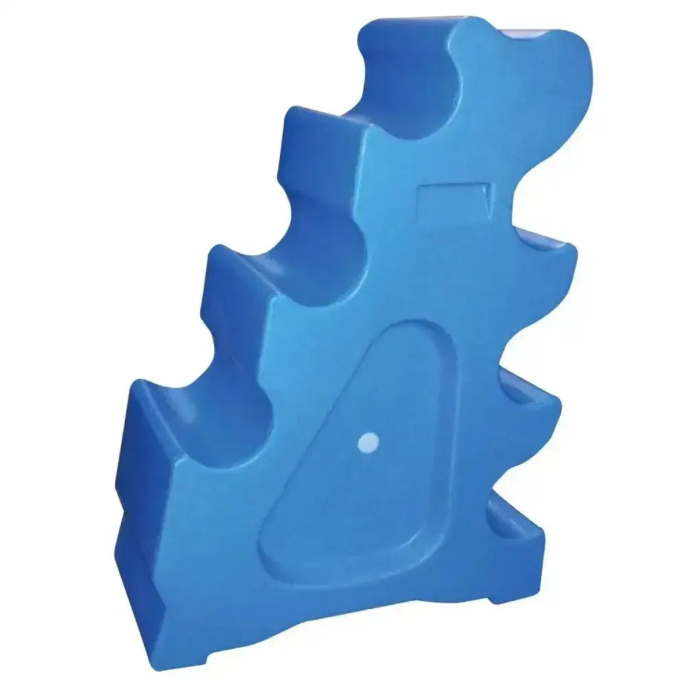 Blue plastic classic showjumps sloping block with jagged segmented design and molded cutouts popular selling jump