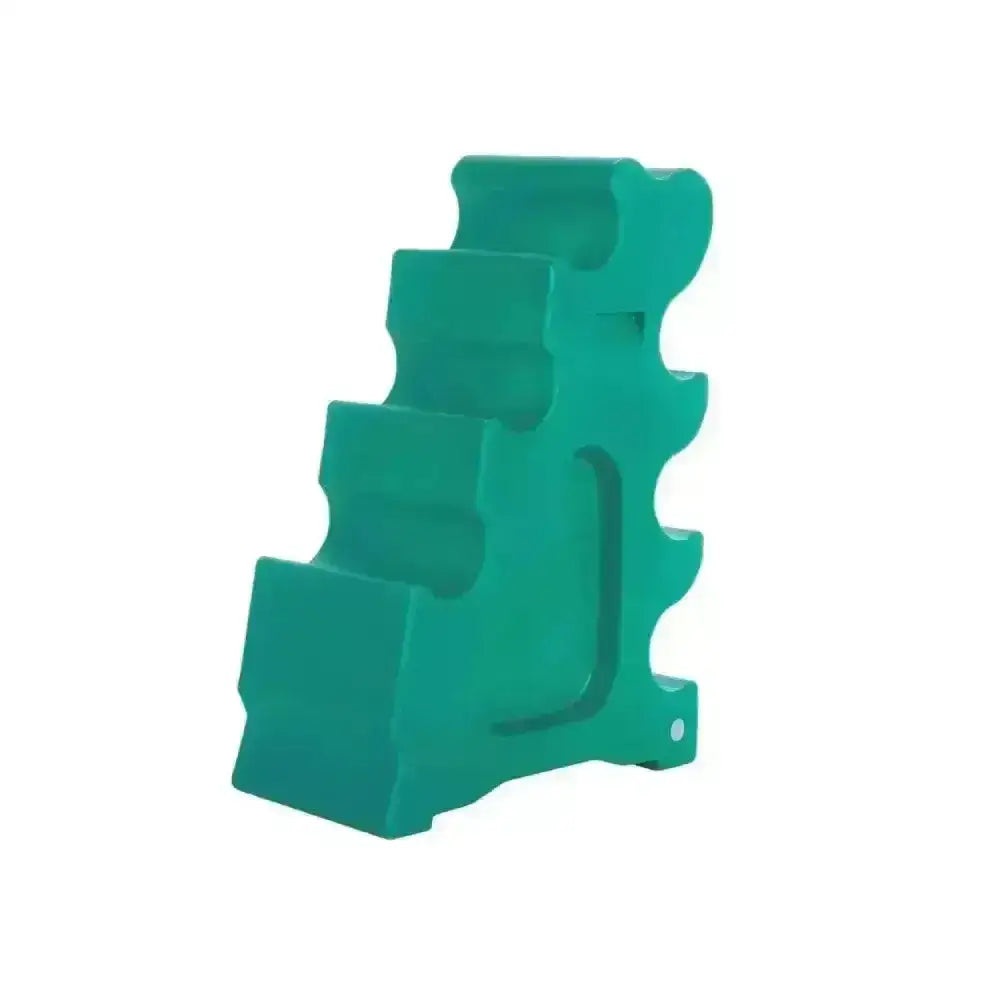 Teal green plastic classic showjumps sloping stacking toy with tiered interlocking levels popular selling jump