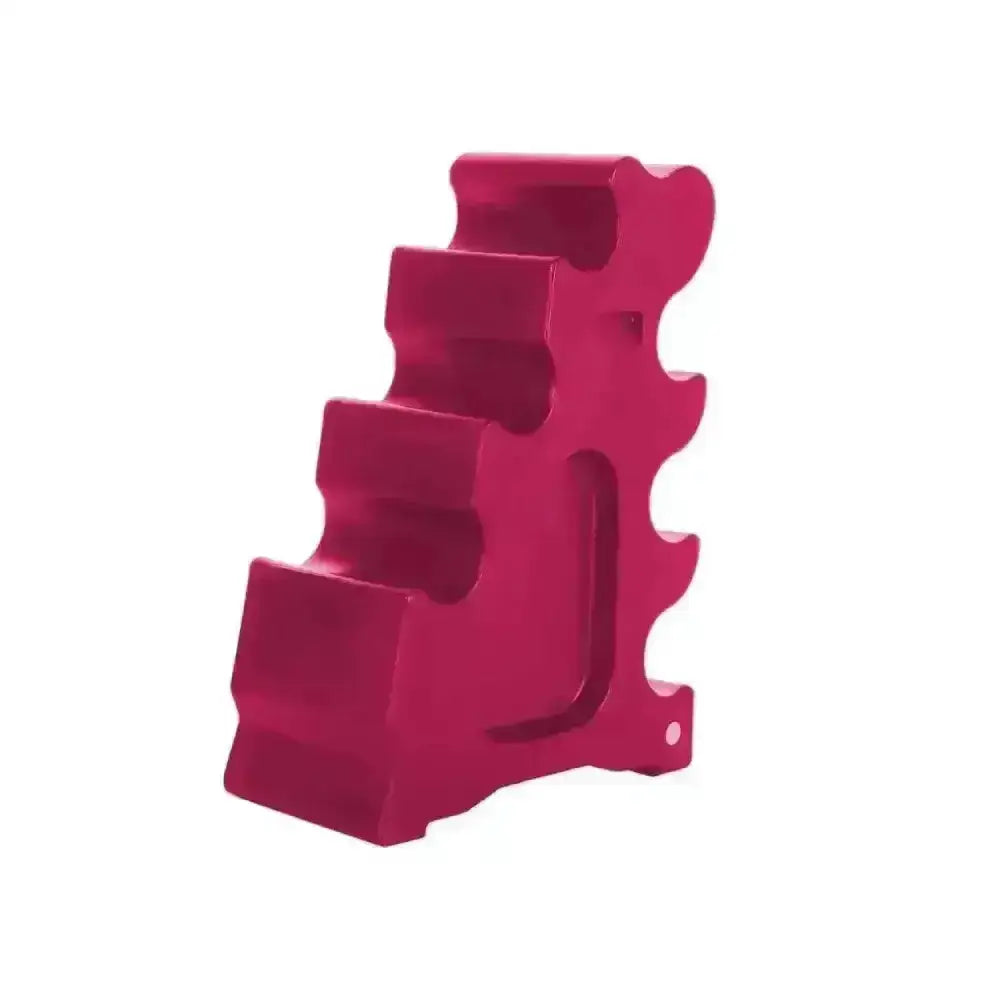 Vibrant magenta multi-tiered metal classic showjumps sloping block with gear-like design popular selling jump rack