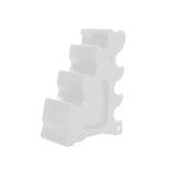 White plastic classic showjumps sloping block with four rectangular tiers and a curved side profile popular selling jump