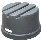 Dark gray plastic classic showjumps standard mounting block with textured top and handle cutout on the side