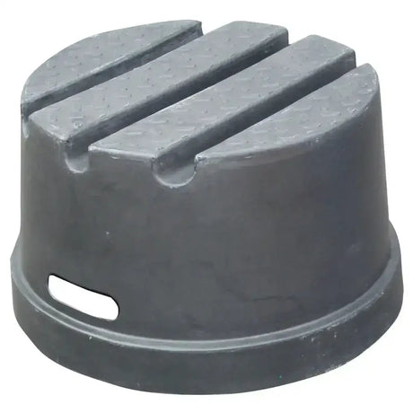 Dark gray plastic classic showjumps standard mounting block with textured top and handle cutout on the side