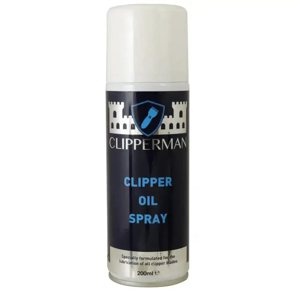 Black and white 200ml clipperman clipper oil spray bottle with specially formulated lubricant for smooth clipper use