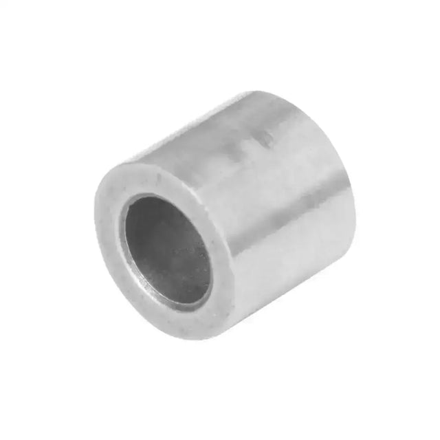Silver metallic cylindrical clipperman spare roller bushing with smooth polished finish and hollow center for revolving arm inside
