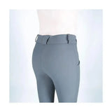 Gray coldstream balmore thermal riding tights with fitted design belt loops and brushed fleece riding fabric