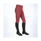 Coldstream balmore thermal riding tights in burgundy with a textured brushed fleece design and sleek fit for riders