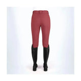 Coldstream balmore thermal riding tights in burgundy with a subtle textured pattern and brushed fleece lining