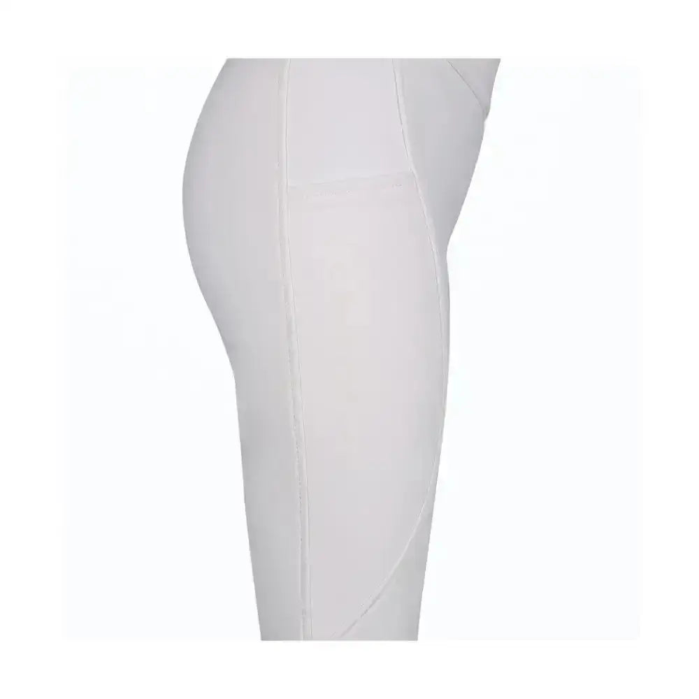 White coldstream balmore thermal riding tights with smooth fit and subtle seams made from brushed fleece riding fabric