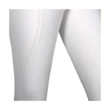 White coldstream balmore thermal riding tights with smooth brushed fleece fabric and subtle seam detailing