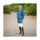 Coldstream Branxton Long Quilted Coat Cool Slate Blue Small Outdoor Coats
