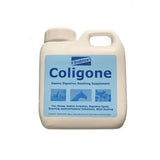 White plastic jug of h bradshaws coligone liquid digestive soother to maintain healthy acid levels for horses
