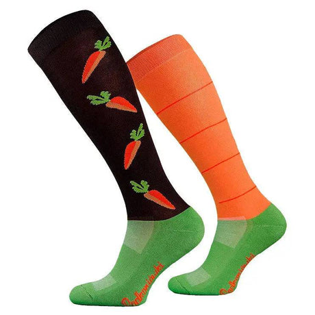 Comodo Carrots Novelty Odd Socks Junior 35 - 38 Carrots Platinium Agencies Socks Barnstaple Equestrian Supplies