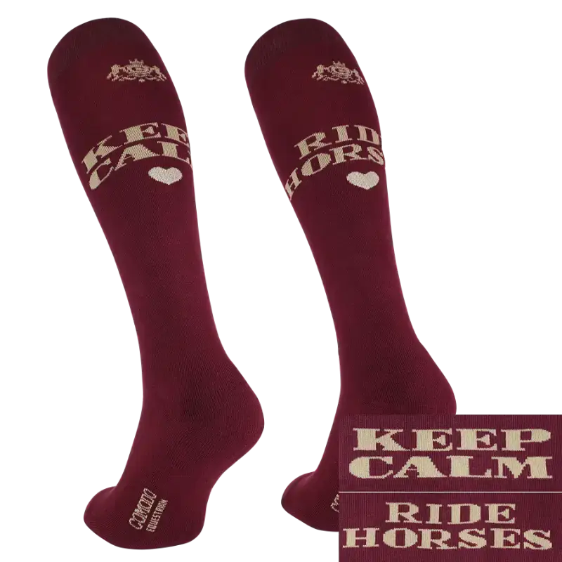Comodo Equestrian Riding Socks Hay There Keep Calm 39 - 42 Riding Socks