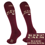 Comodo Equestrian Riding Socks Hay There Keep Calm 39 - 42 Riding Socks