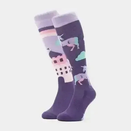 Comodo Purple Unicorn Novelty Odd Socks 39-42 Purple Unicorn Riding Socks