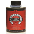 Red cylindrical can of carr & day & martin cornucrescine daily hoof oil with black lid and advanced formulation cornucrescine barrier hoof