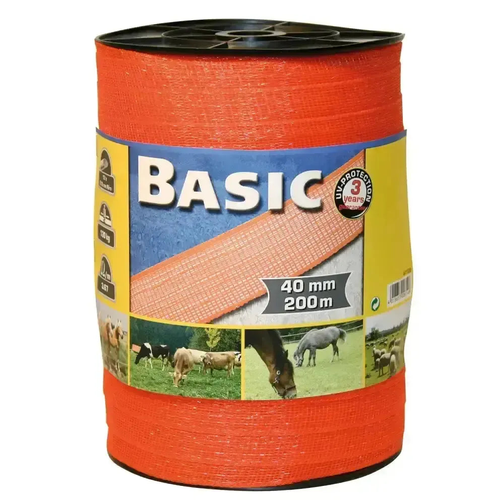 Corral Basic Fencing Tape 200M X 40Mm 200m X 40 mm Orange Electric Fencing