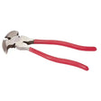 Red-handled corral farmer pliers with metallic curved cutting head for cutting 5mm diameter pipes and tubes