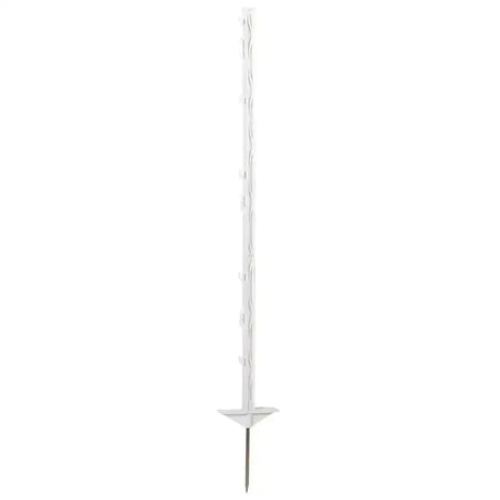 White corral plastic post double step-in with twisted design and steel point for garden use 125cm tall