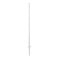 White corral plastic post steel double step-in garden flagpole with hooks and flat base for stability 155 cm tall