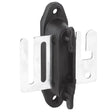 Black plastic and chrome metal corral profi gate insulator with u-shaped design for solid tape insulator use