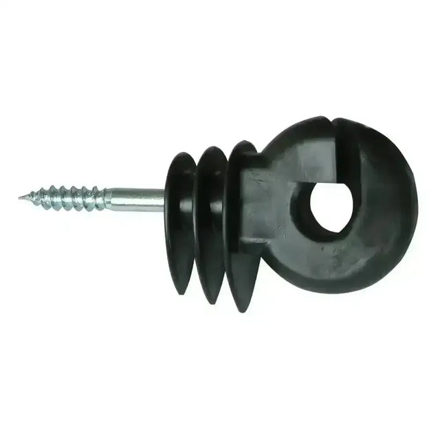 Corral Ring Insulator Big C/W Short Support 25 PACK Black Electric Fencing